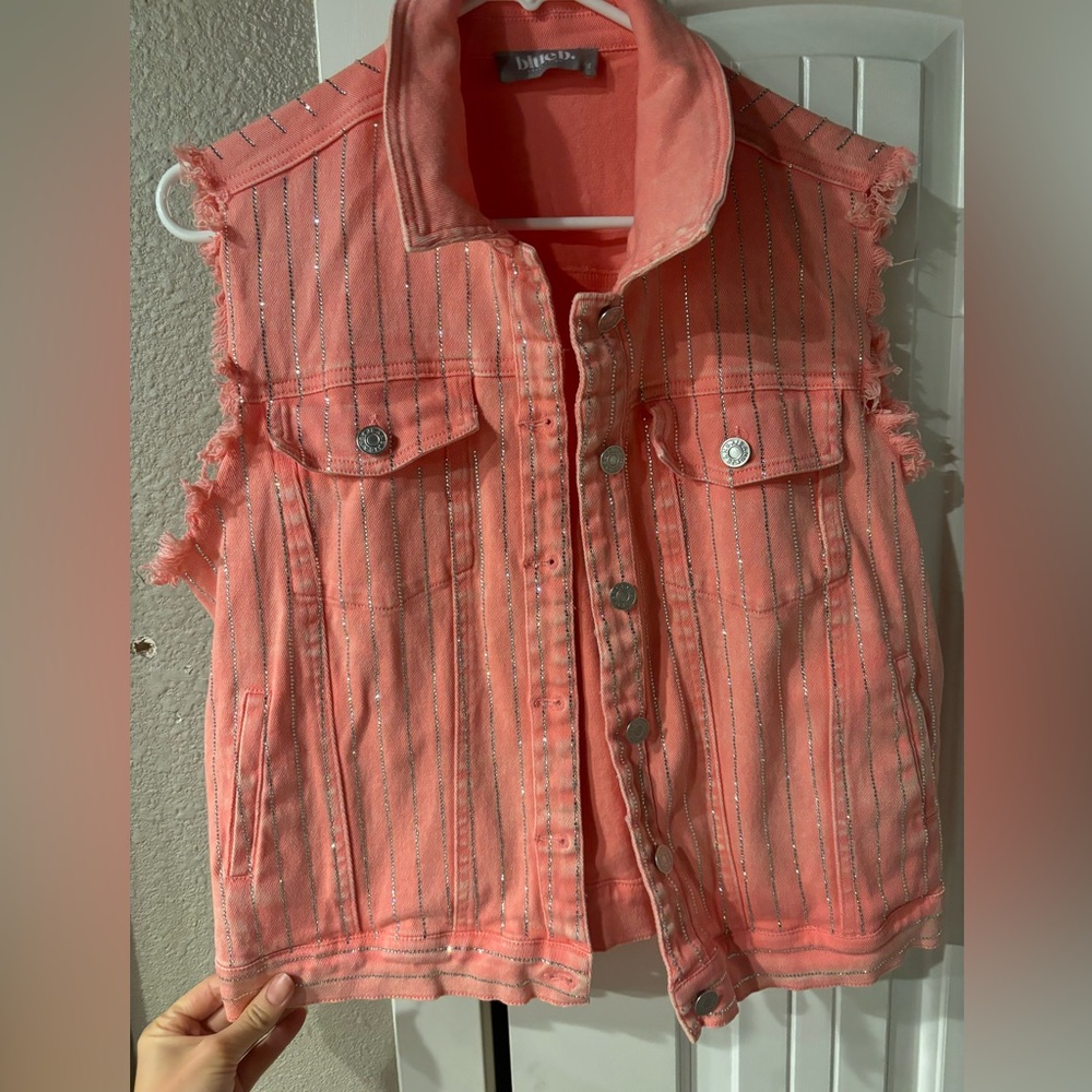 Boot Barn Pink Bedazzle Denim Cutoff